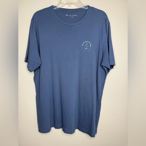 Travis Mathew Pima Cotton Classic Blue Tee California Design Size Large - Picture 1 of 5